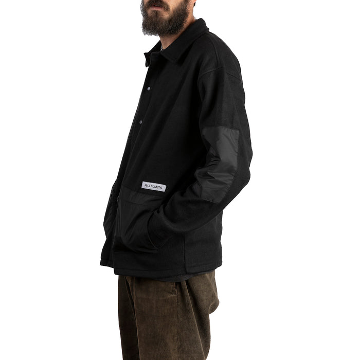 Autumn Evergreen Fleece Shacket - Men's Black