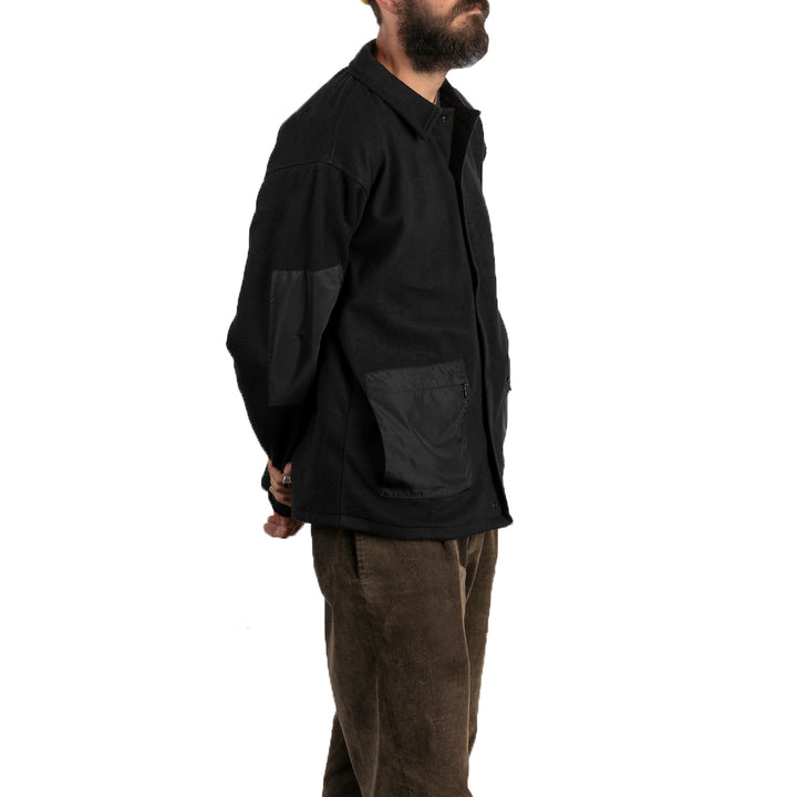 Autumn Evergreen Fleece Shacket - Men's Black