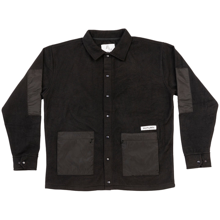 Autumn Evergreen Fleece Shacket - Men's Black