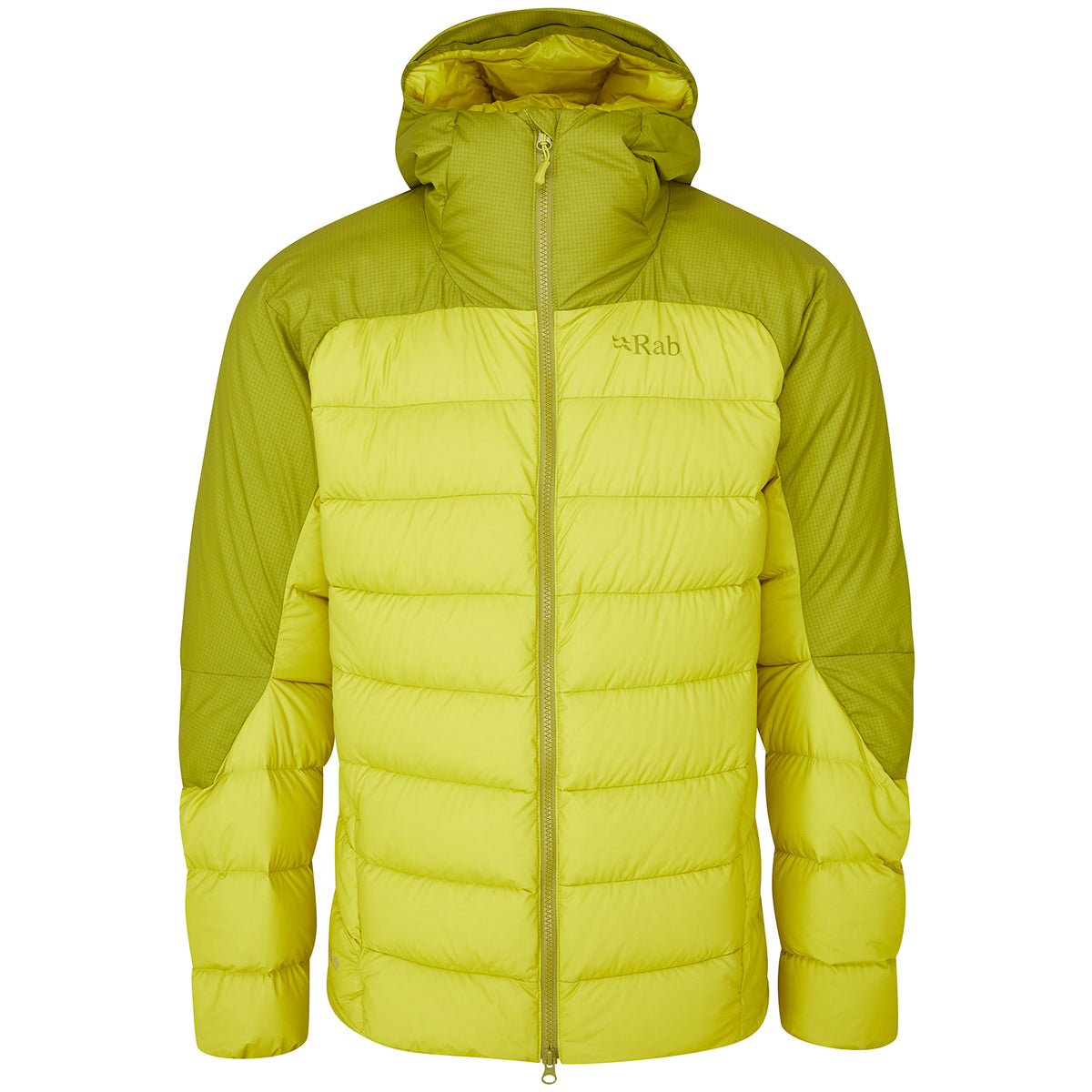 Rab® Infinity Alpine Down Jacket - Men's Aspen Green/Zest