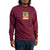 Autumn Cherry Leaves Crewneck Sweatershirt - Men's Burgundy