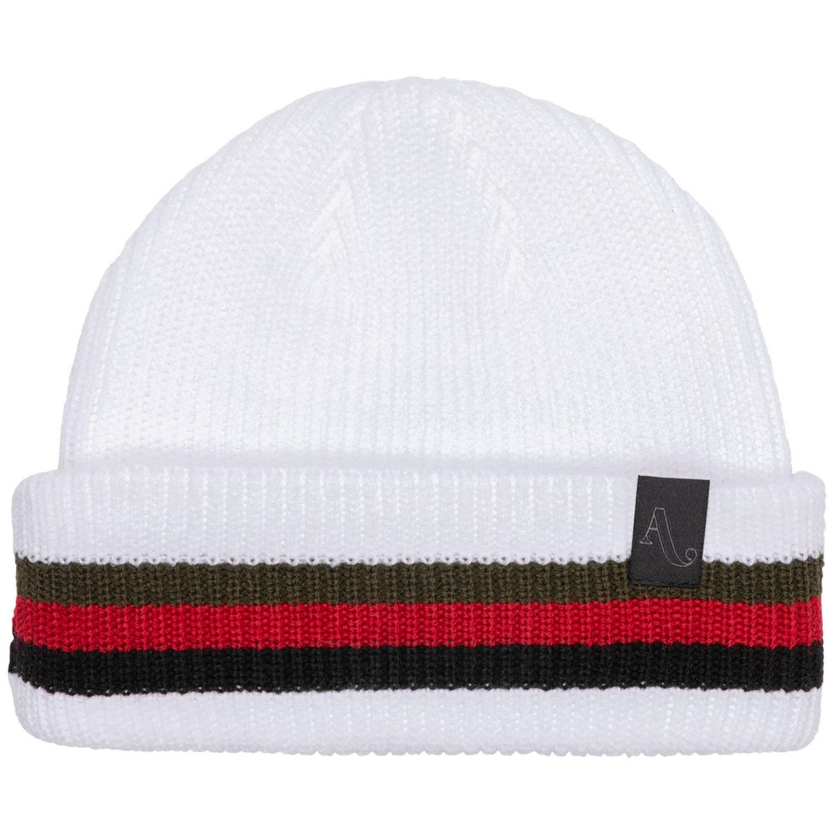 Autumn Simple Cuff Beanie White