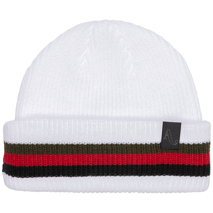 Autumn Simple Cuff Beanie White