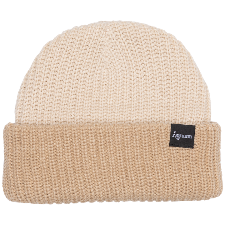 Autumn Simple Dual Tone Beanie Khaki