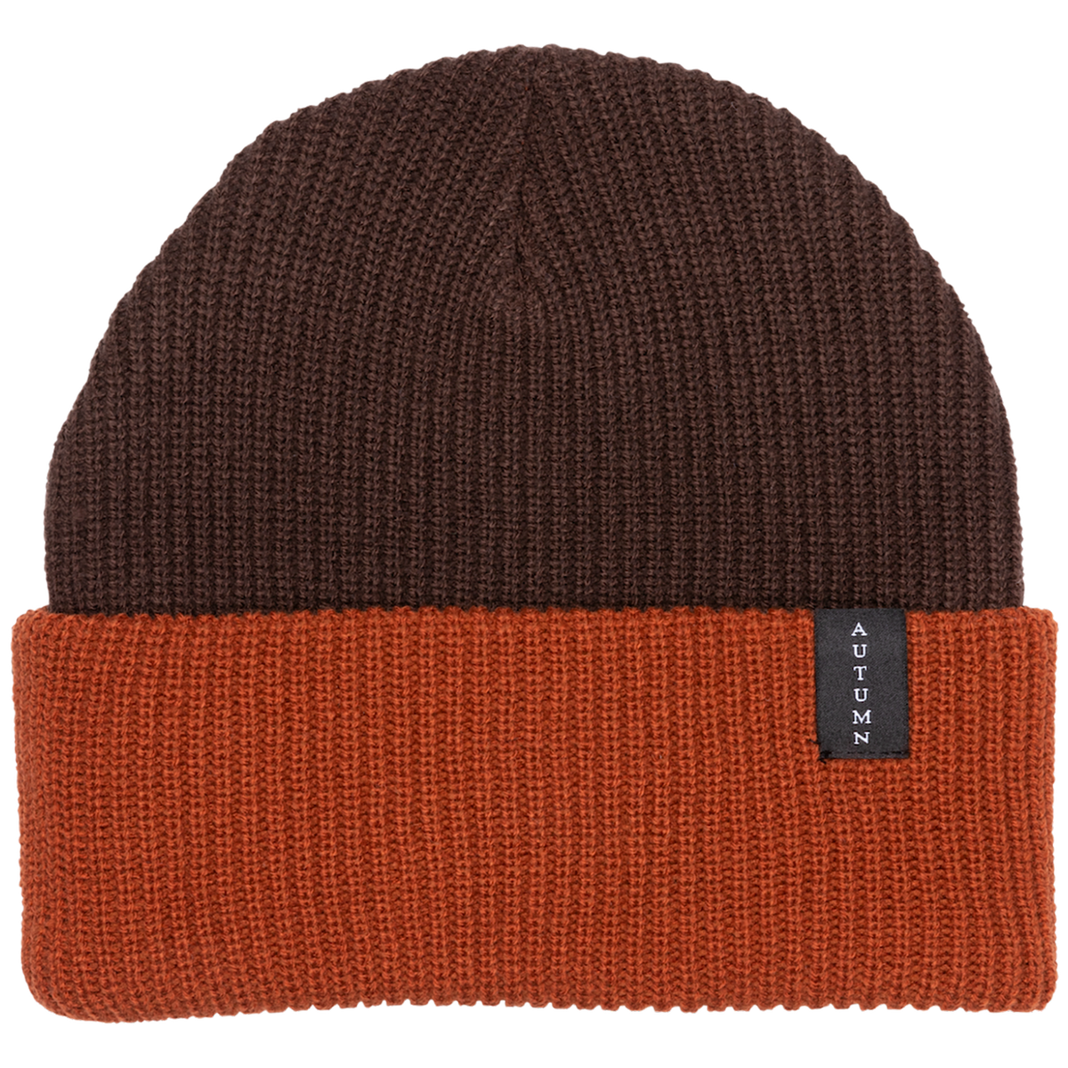 Autumn Select Blocked Beanie Burnt Orange/Brown