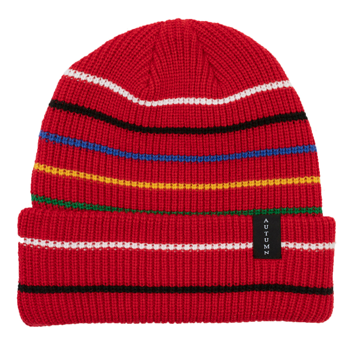 Autumn Select Multi Stripe Beanie Red
