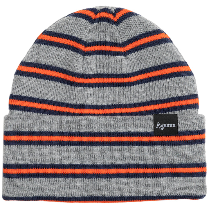 Autumn Surplus Prep Stripe Beanie Grey