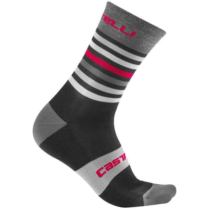 Castelli Gregge 15 Bike Socks Black Red