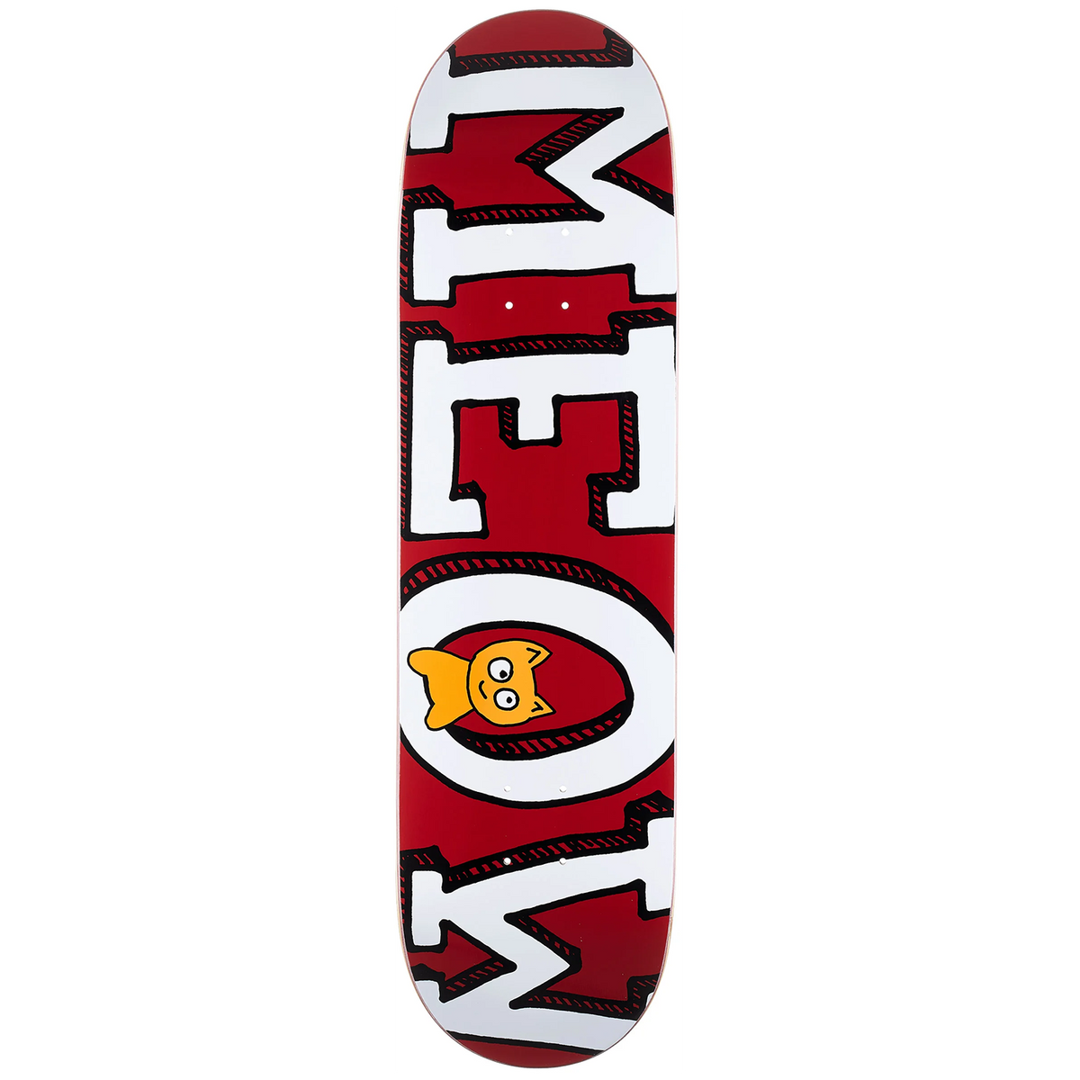 Meow Logo Maroon 8.25 Skateboard Deck