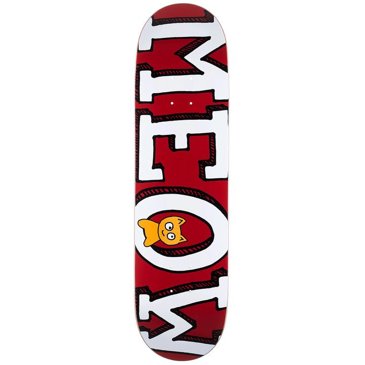 Meow Logo Maroon 8.25 Skateboard Deck
