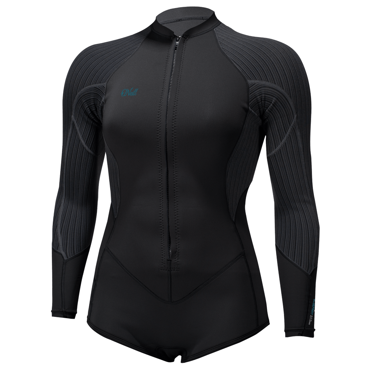 O'Neill 2mm Blueprint Long Sleeve Front Zip Springsuit - Women's Black/Black