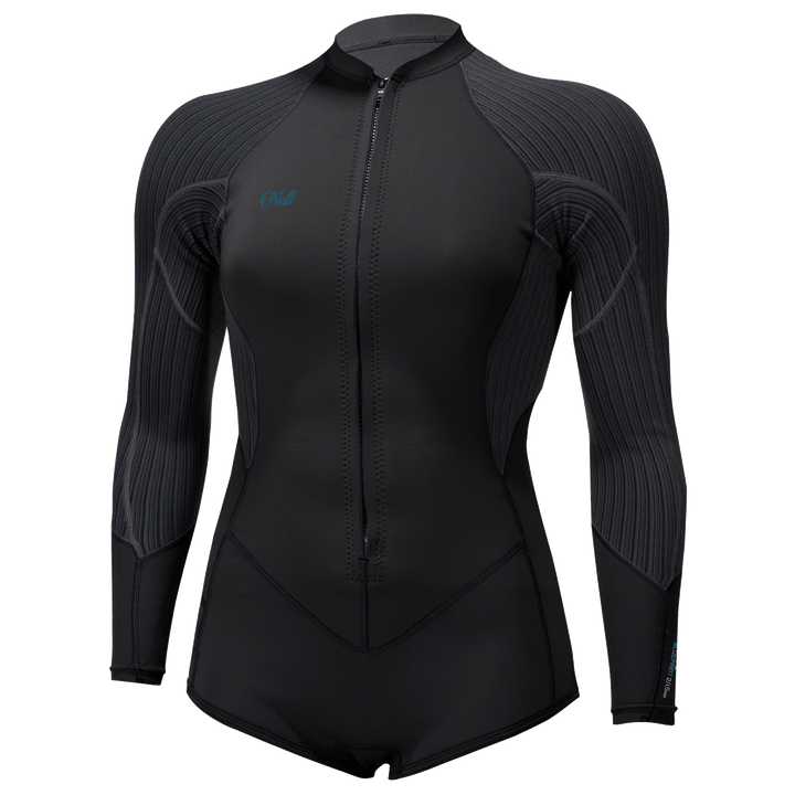 O'Neill 2mm Blueprint Long Sleeve Front Zip Springsuit - Women's Black/Black
