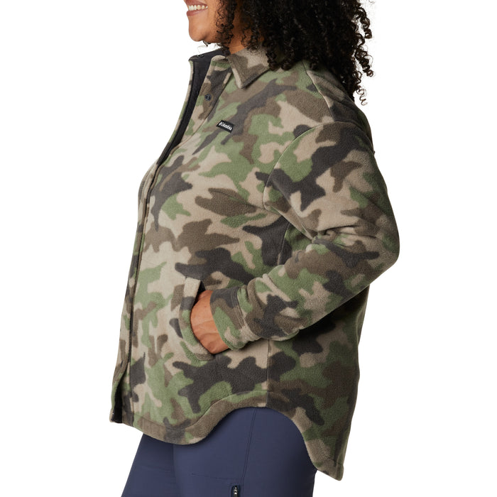 Columbia Benton Springs Plus Size Shirt Jacket - Women's Cypress Trad Camo