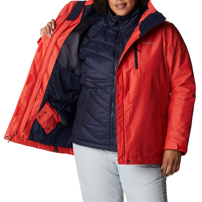 Columbia Whirlibird IV Interchange Plus Size Jacket - Women's Bold Orange Crossdye