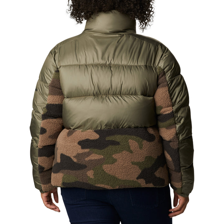 Columbia Leadbetter Point Sherpa Hybrid Plus Size Jacket - Women's Stone Green, Cypress Mod Camo Print