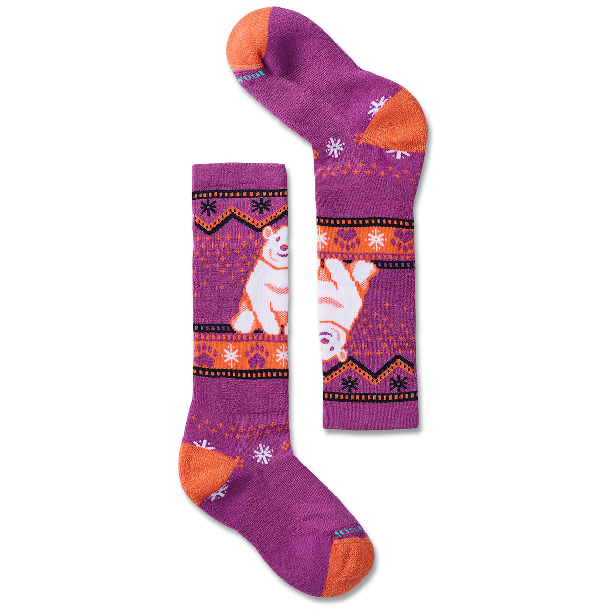 Smartwool Wintersport Full Cushion Polar Bear Pattern OTC Socks - Kids' Meadow Mauve