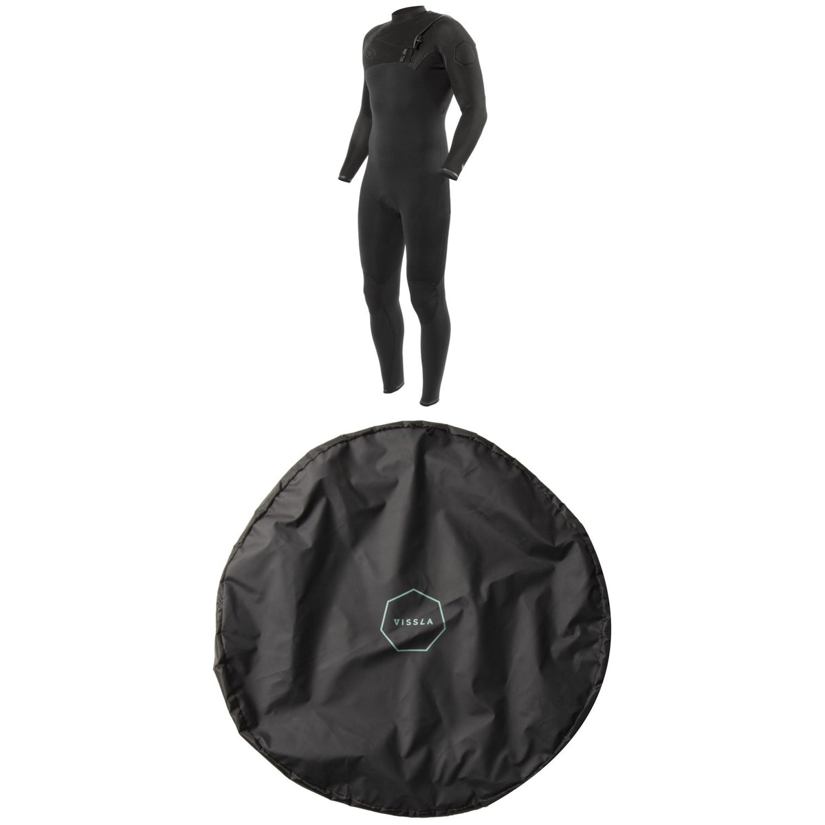 Vissla 3/2 High Seas II Chest Zip Wetsuit + Changing Pad Mat