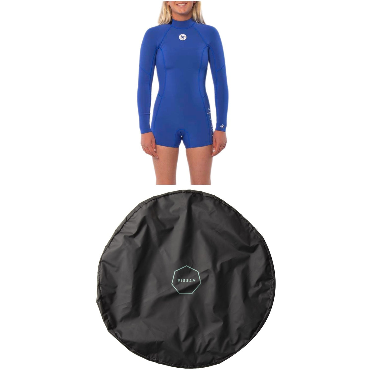 Sisstrevolution 2/2 Summer Seas Long Sleeve Spring Suit - Women's + Vissla Changing Pad Mat