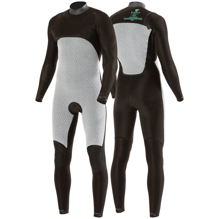 Vissla 4/3 7 Seas Raditude Chest Zip Wetsuit - Boys' Harbor Blue