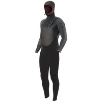 Vissla 5/4 High Seas II Hooded Chest Zip Wetsuit Charcoal::Charcoal