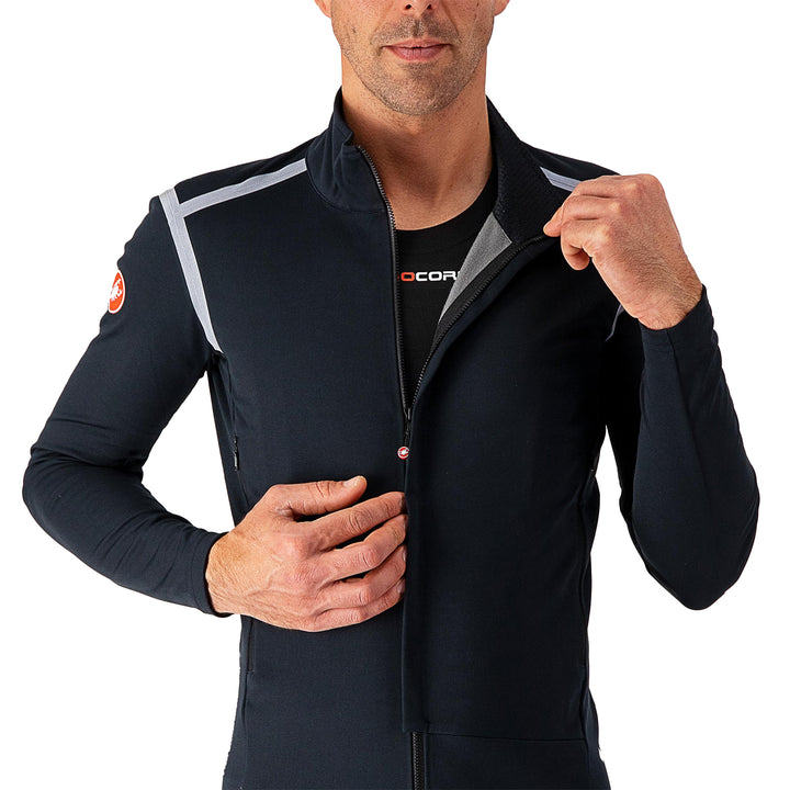 Castelli Perfetto RoS Long Sleeve Jacket Light Black/Silver Reflex