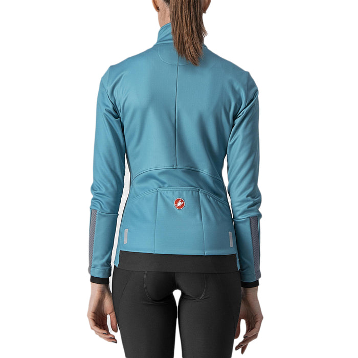 Castelli Dinamica Jacket - Women's Teal Blue/Silver Reflex