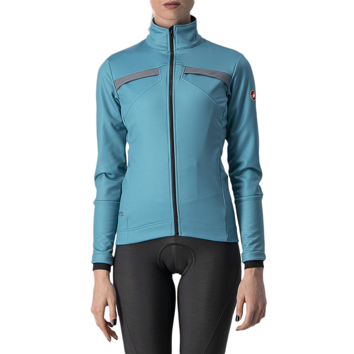 Castelli Dinamica Jacket - Women's Teal Blue/Silver Reflex