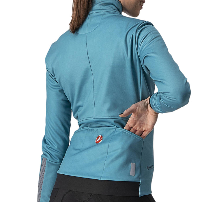 Castelli Dinamica Jacket - Women's Teal Blue/Silver Reflex