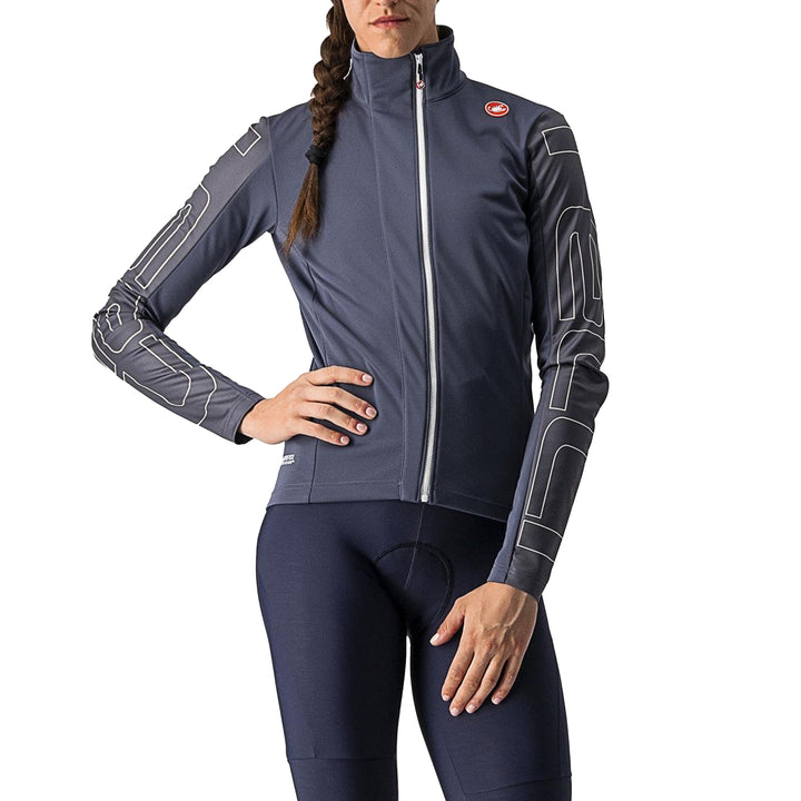 Castelli Transition Jacket - Women's Dark Steel Blue/Soft Pink