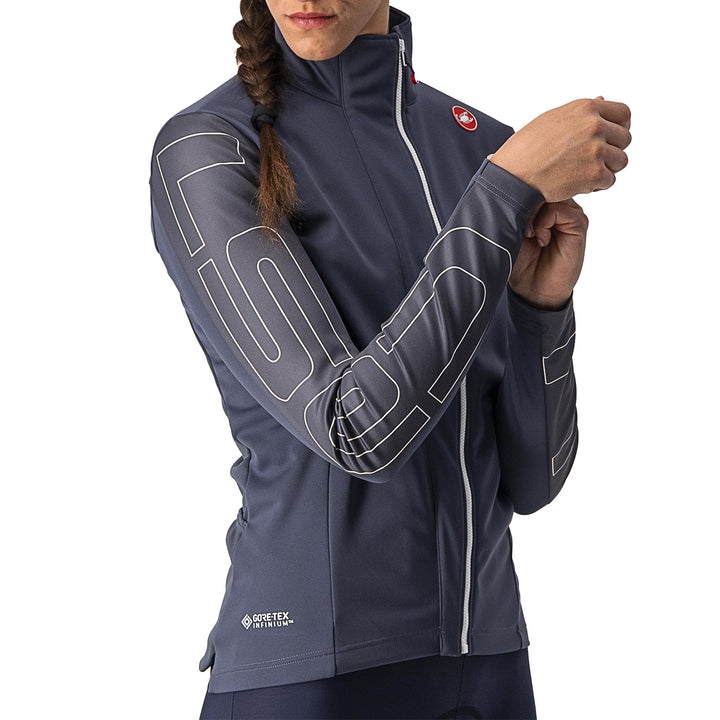 Castelli Transition Jacket - Women's Dark Steel Blue/Soft Pink