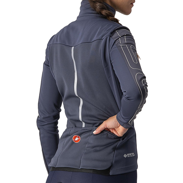 Castelli Transition Jacket - Women's Dark Steel Blue/Soft Pink