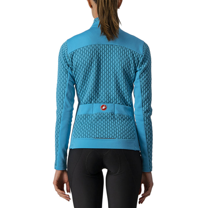 Castelli Sfida 2 Full Zip Jersey - Women's Teal Blue/Sky Blue