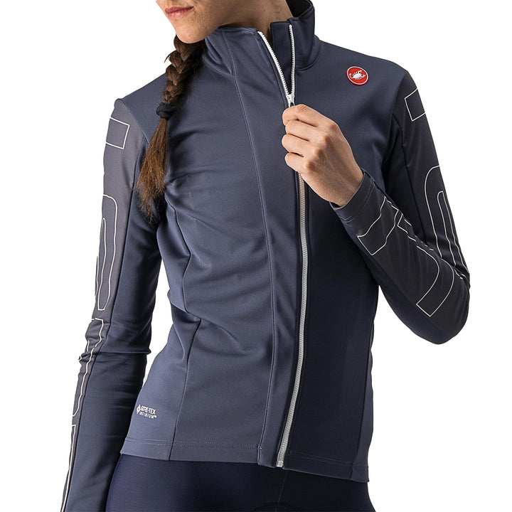 Castelli Transition Jacket - Women's Dark Steel Blue/Soft Pink