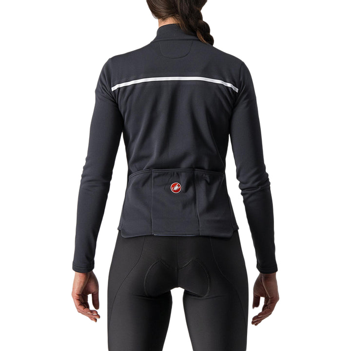 Castelli Sinergia 2 Full Zip Jersey - Women's Light Black/White