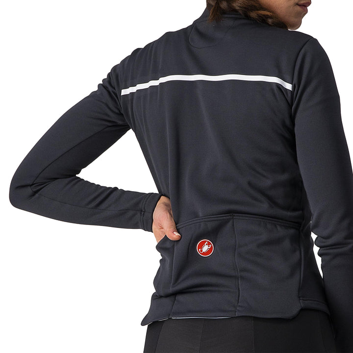 Castelli Sinergia 2 Full Zip Jersey - Women's Light Black/White