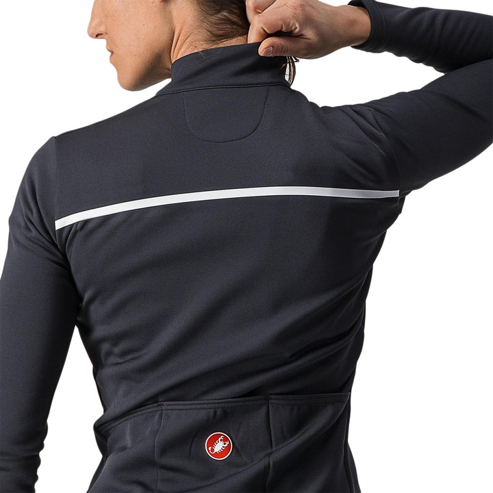 Castelli Sinergia 2 Full Zip Jersey - Women's Light Black/White