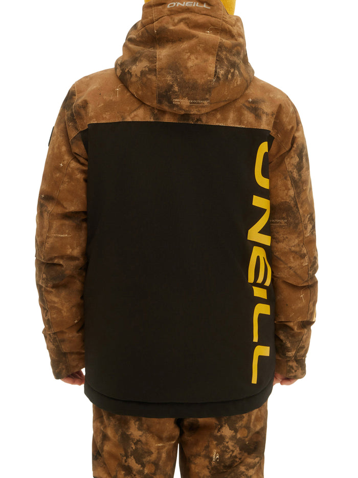 O'Neill Texture Jacket - Boys' Brown Print Black