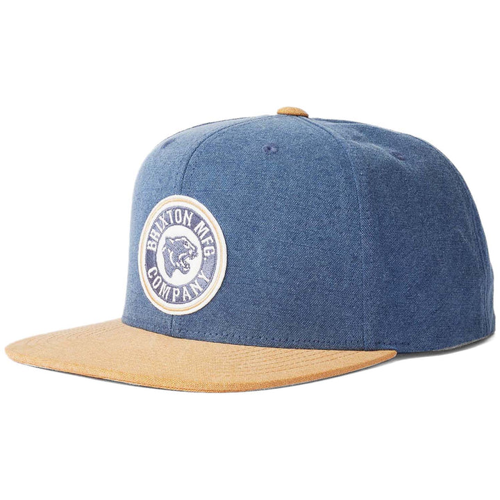 Brixton Forte X MP Snapback Hat Washed Navy/Khaki