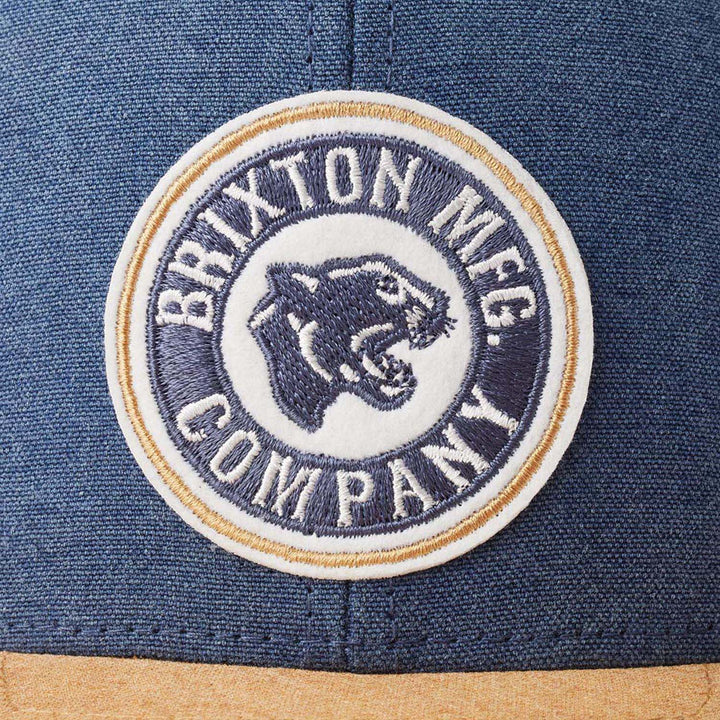 Brixton Forte X MP Snapback Hat Washed Navy/Khaki