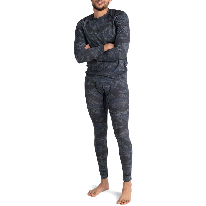 Saxx Quest Base Layer Crew - Men's Navy Mountainscape