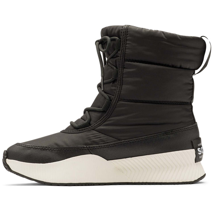 Sorel Out N' About III Puffy Lace Boots - Women's Black, Sea Salt