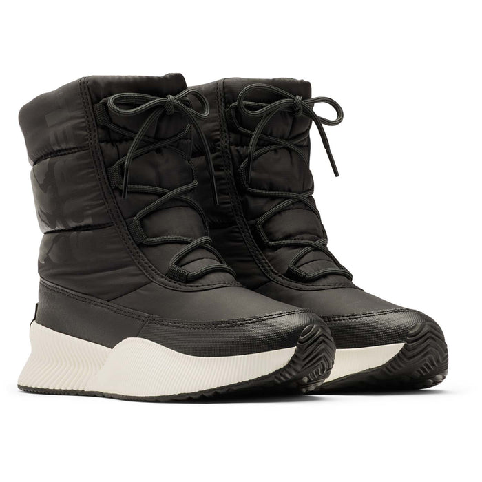 Sorel Out N' About III Puffy Lace Boots - Women's Black, Sea Salt