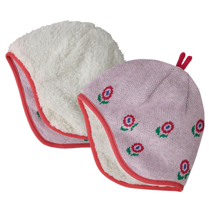 Patagonia Revserible Beanie - Infants' Happy Flower: Seafan Pink
