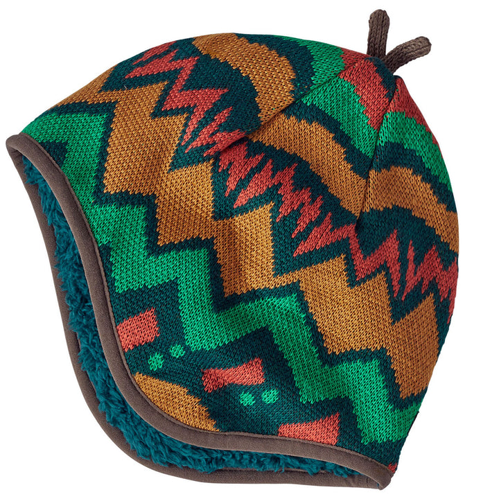 Patagonia Revserible Beanie - Toddlers' Lofoten Geo Knit Small: Nettle Green