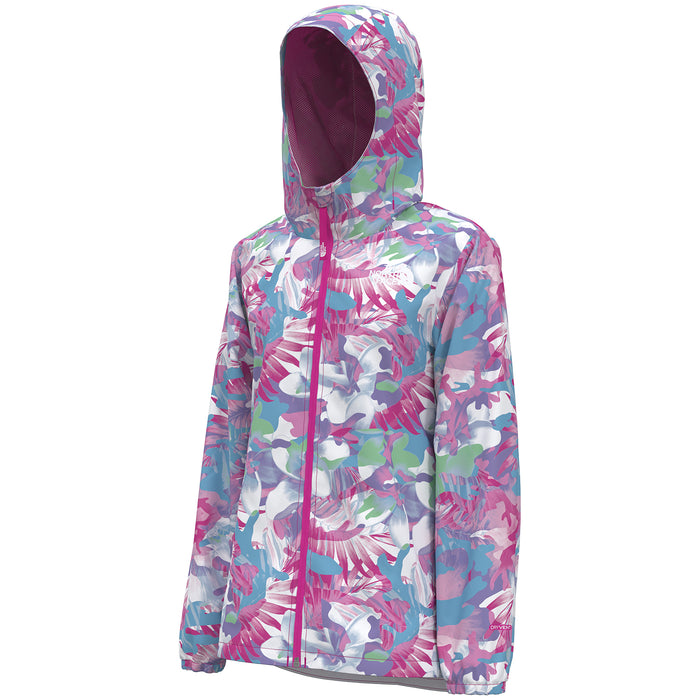 The North Face Printed Zipline Rain Jacket - Girls' Linaria Pink Youth Tropical Camo Print