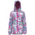 The North Face Printed Zipline Rain Jacket - Girls' Linaria Pink Youth Tropical Camo Print