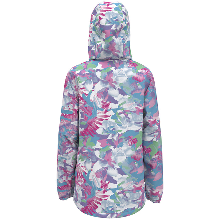 The North Face Printed Zipline Rain Jacket - Girls' Linaria Pink Youth Tropical Camo Print