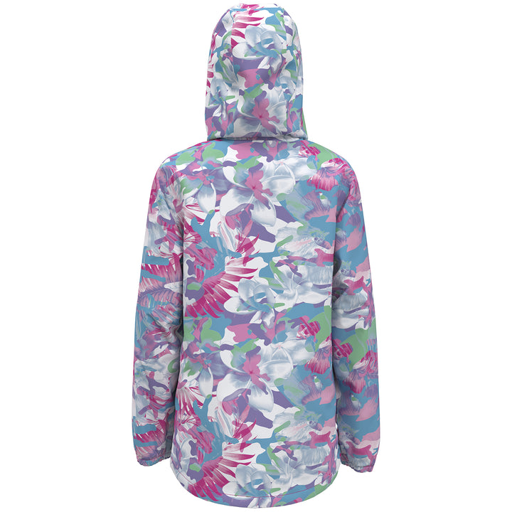 The North Face Printed Zipline Rain Jacket - Girls' Linaria Pink Youth Tropical Camo Print