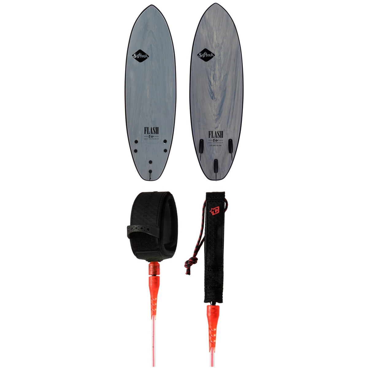 Softech Flash Eric Geiselman FCS II 6'0" Surfboard + Creatures of Leisure Pro 6' Surf Leash