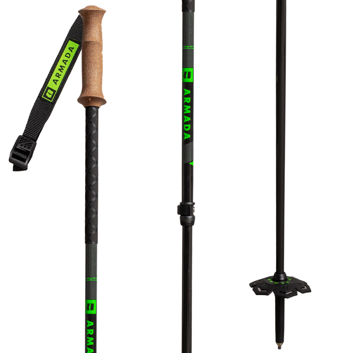 Armada Carbon Adjustable Ski Poles 2023 Black